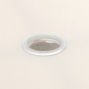 Outdoor Round Patio Table With Umbrella Hole, Tempered Glass Top