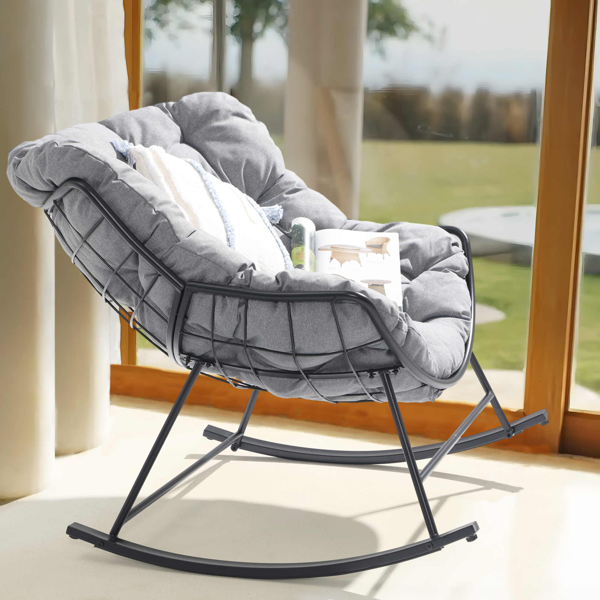 patio rocker recliner chair