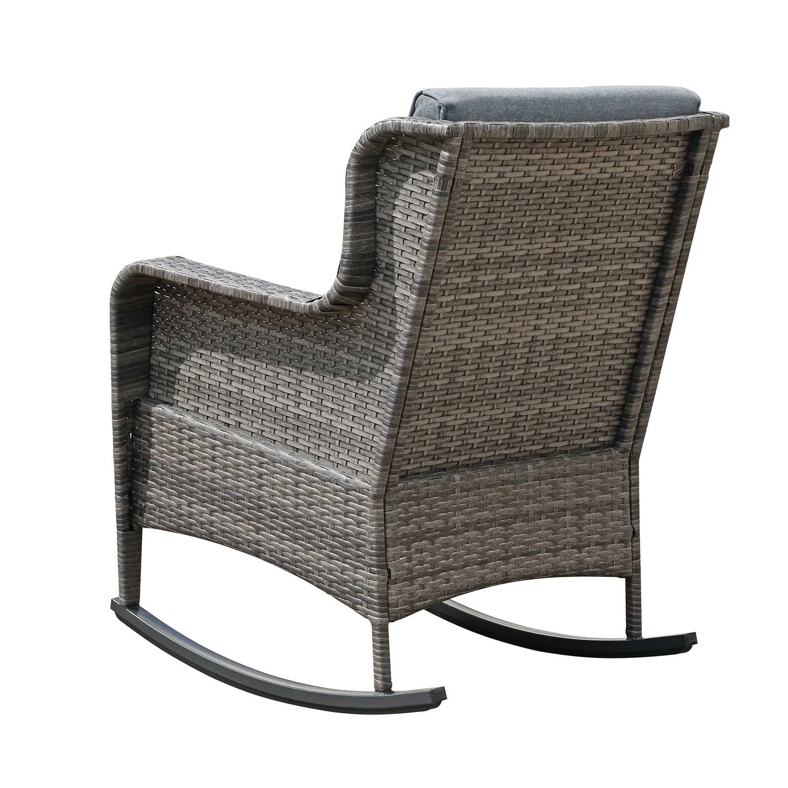 Wicker Outdoor Rocking Chairs For Patio, Garden, Lawn, 3 Colors