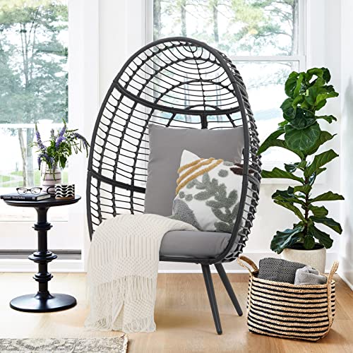 Wicker Egg Chair Rattan Lounge Chair Basket Wicker Chair for Indoor and Outdoor