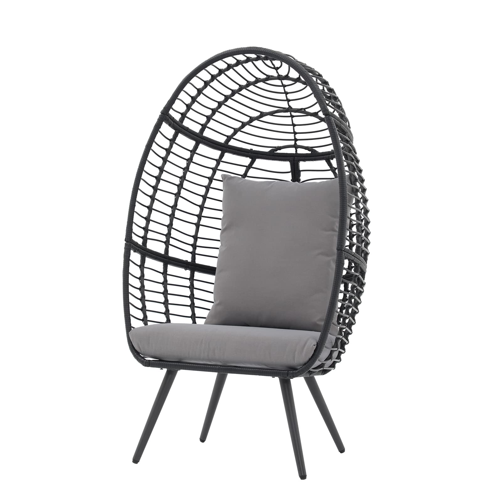 Wicker Egg Chair Rattan Lounge Chair Basket Wicker Chair for Indoor and Outdoor