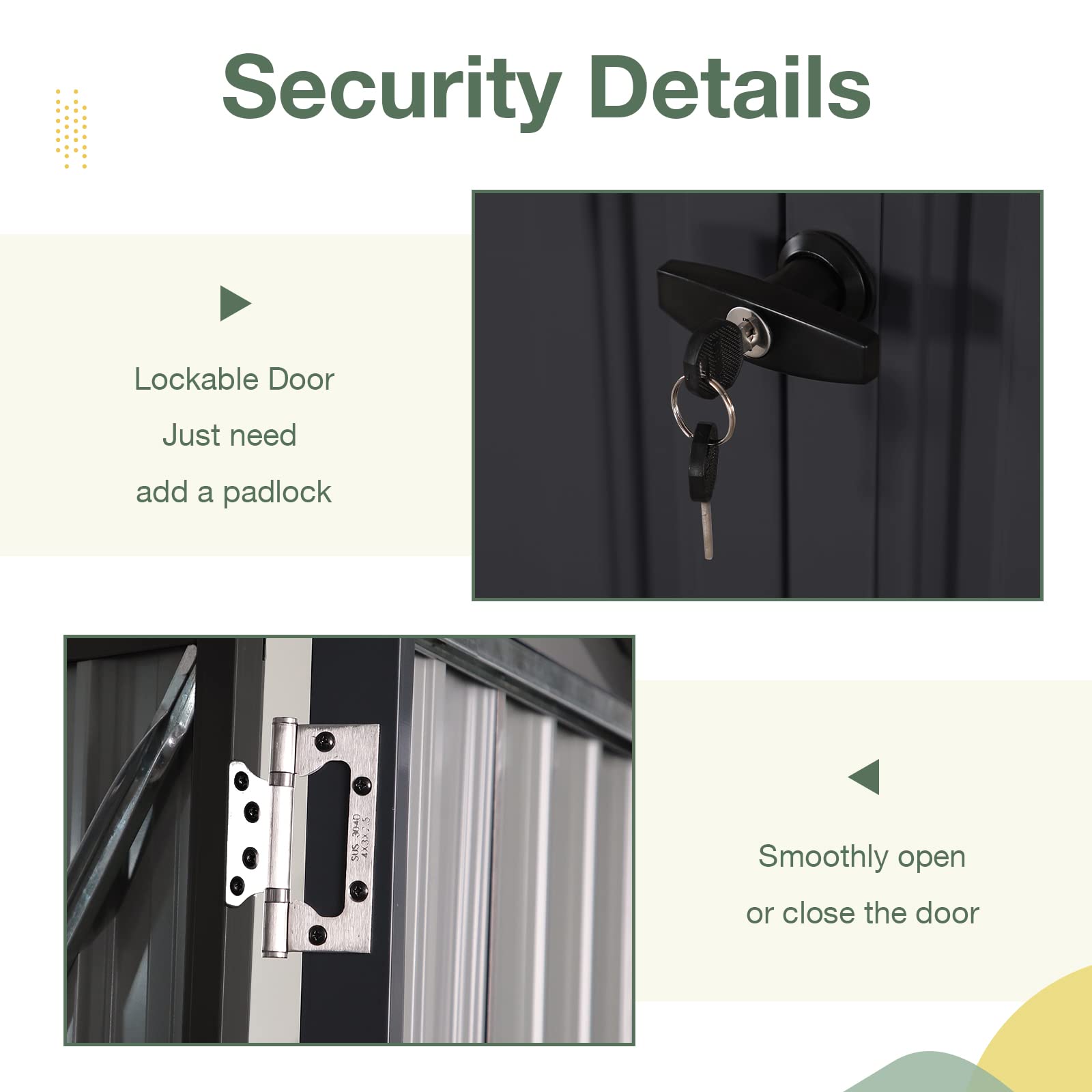 10' x 8' Outdoor Storage Shed, Metal Garden Tool Shed with Lockable Door