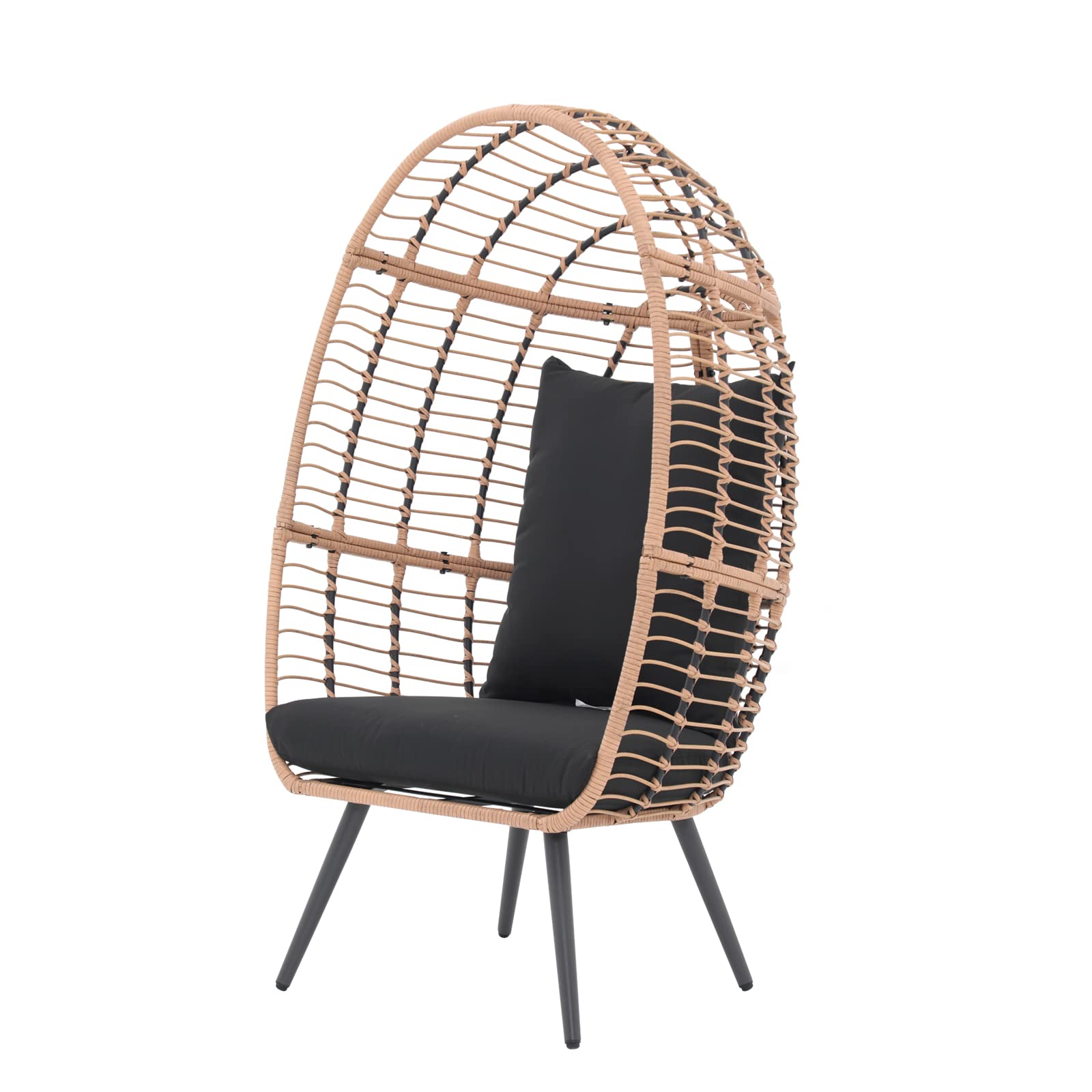 Wicker Egg Chair Rattan Lounge Chair Basket Wicker Chair for Indoor and Outdoor