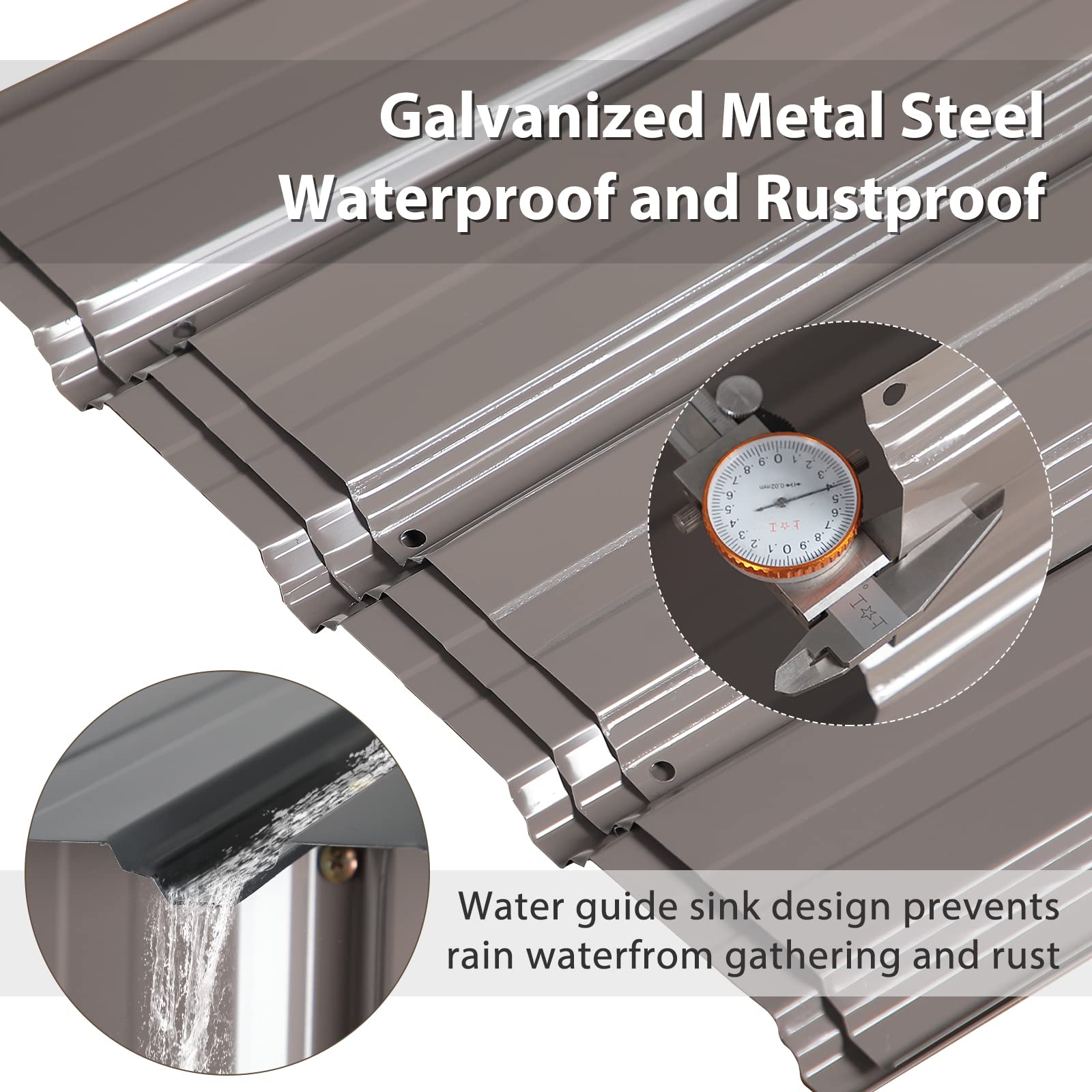 10' x 8' Outdoor Storage Shed, Metal Garden Tool Shed with Lockable Door