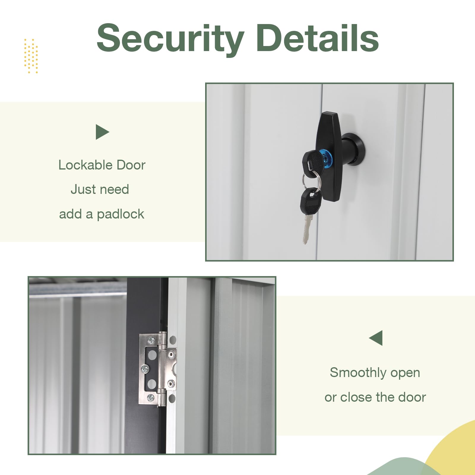 10 x 8 FT Outdoor Storage Shed, Metal Garden Tool Shed with Lockable Door