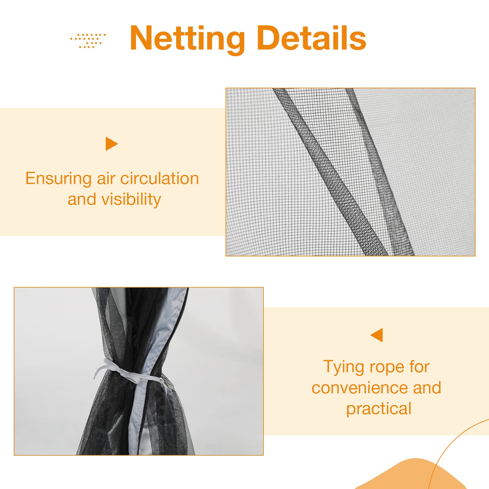 13’x13’ Pop Up Gazebo With Mosquito Netting, Outdoor Canopy Tent Shade, 5 colors, Metal Frame