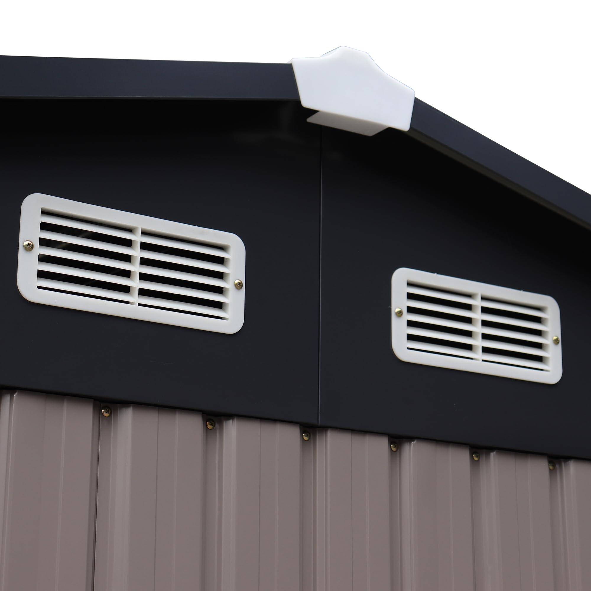 10' x 8' Outdoor Storage Shed, Metal Garden Tool Shed with Lockable Door