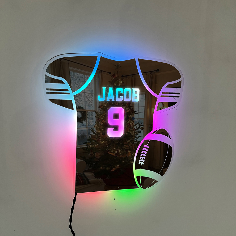 Personalized LED Cool Mirror Lights For Boxing Fans