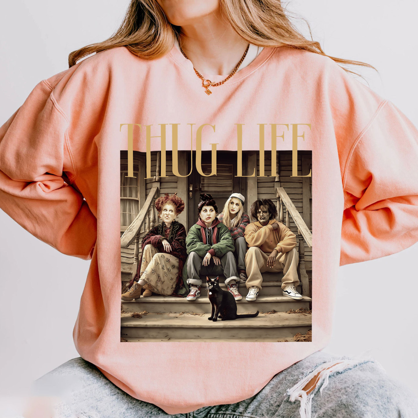 Thug Life Golden Girl Bad Witches Halloween Vintage T-Shirt Sweatshirt Hoddie