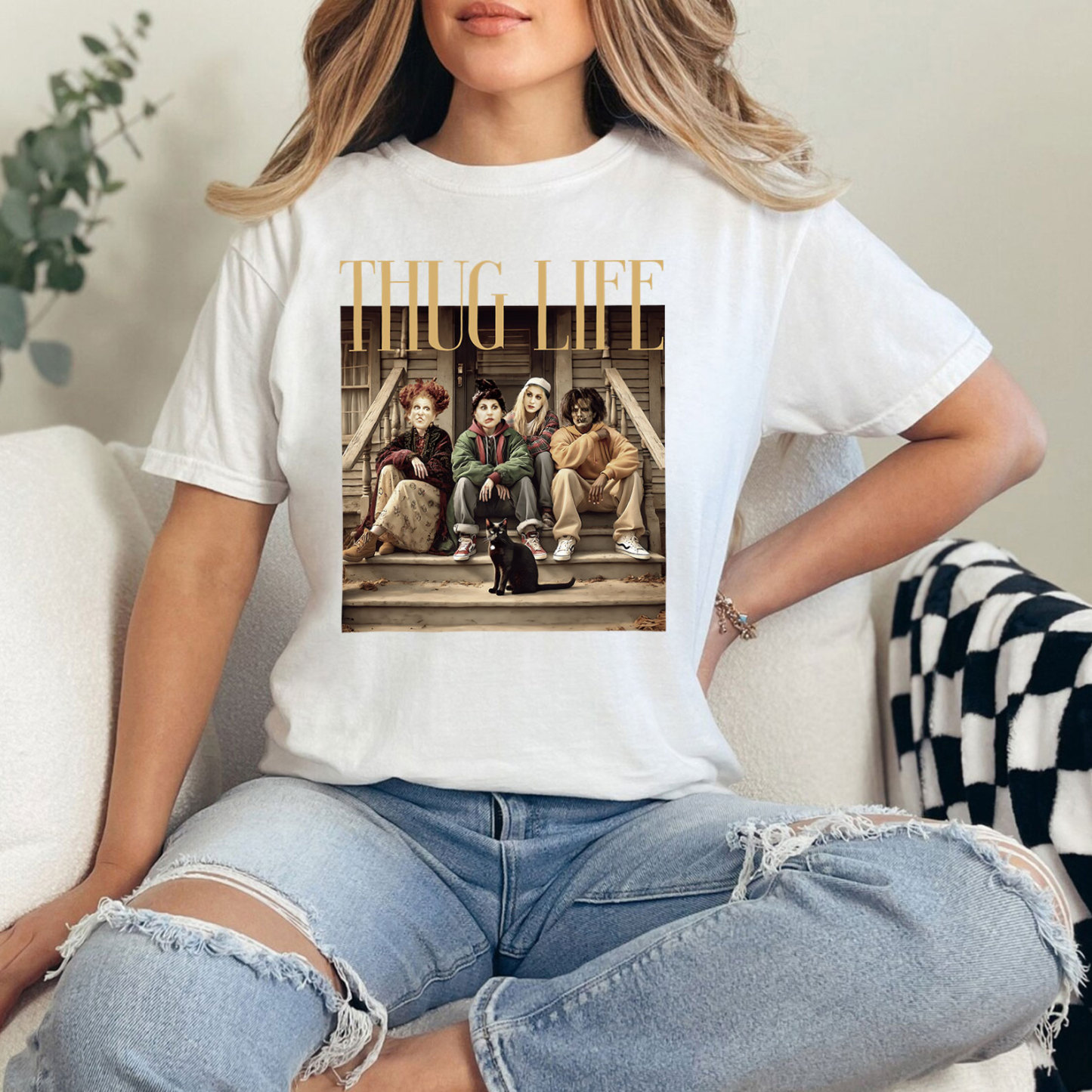 Thug Life Golden Girl Bad Witches Halloween Vintage T-Shirt Sweatshirt Hoddie
