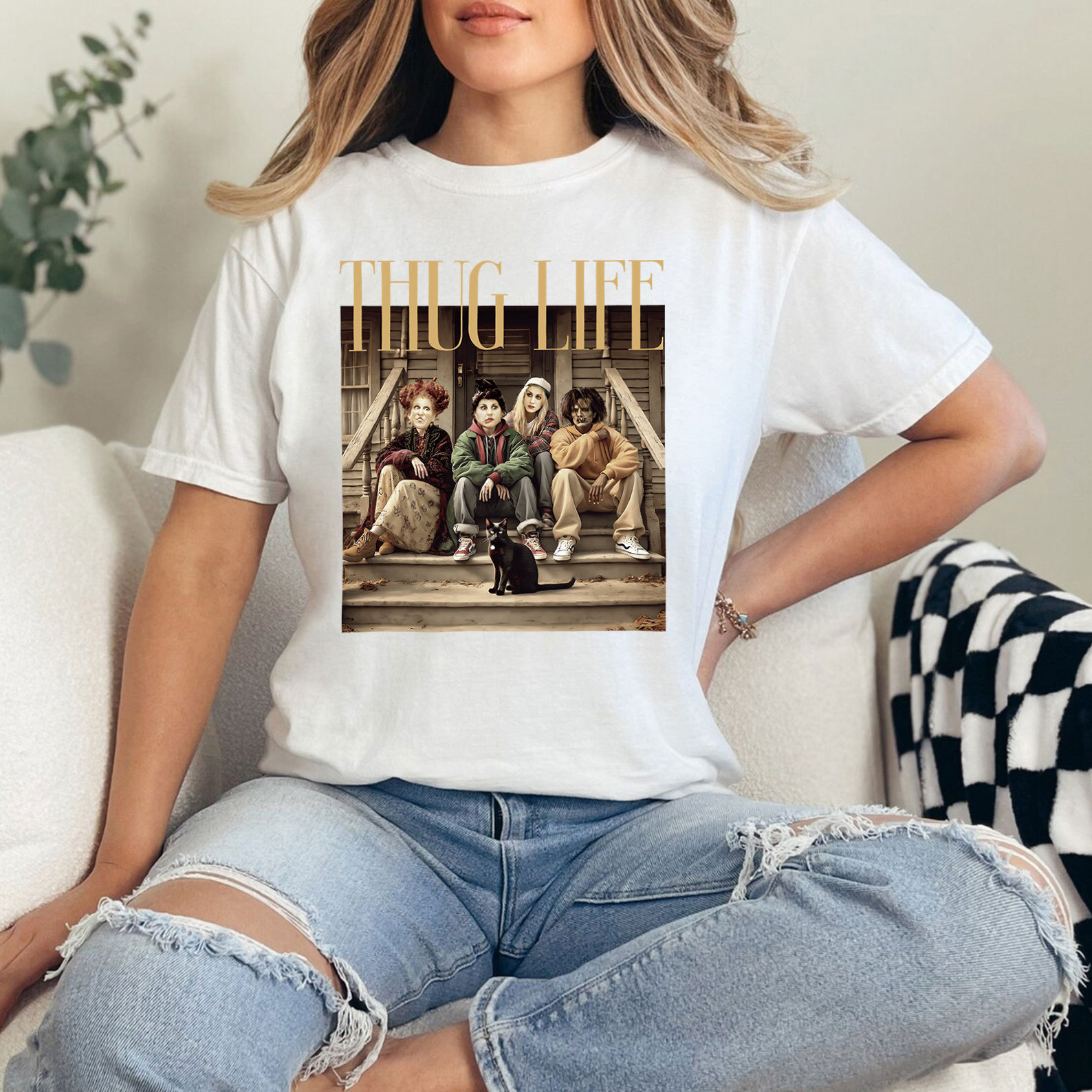 Thug Life Golden Girl Bad Witches Halloween Vintage T-Shirt Sweatshirt Hoddie