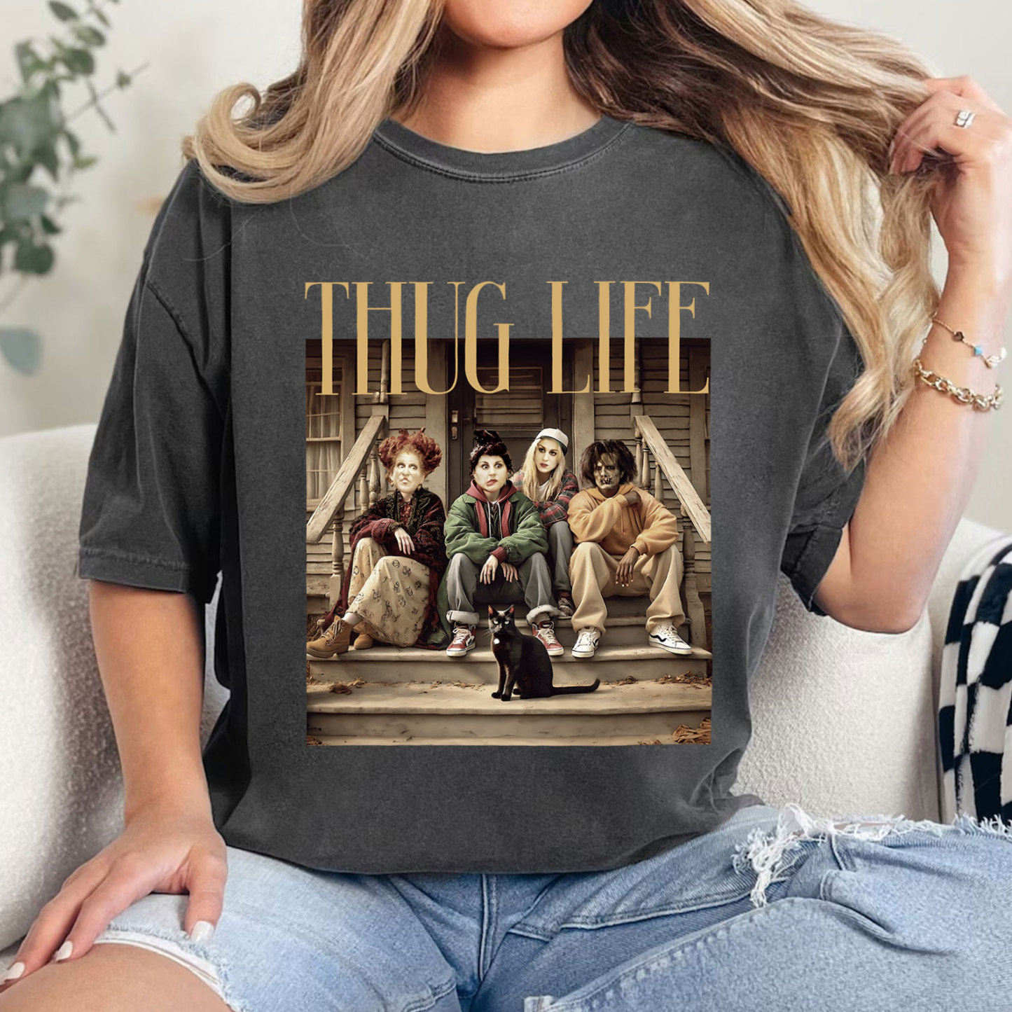 Thug Life Golden Girl Bad Witches Halloween Vintage T-Shirt Sweatshirt Hoddie