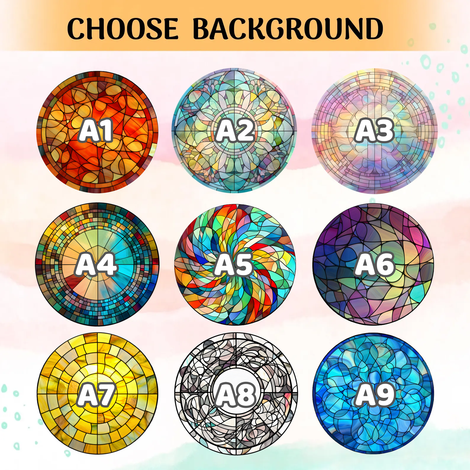 Custom Family Photo Stained Glass Suncatcher