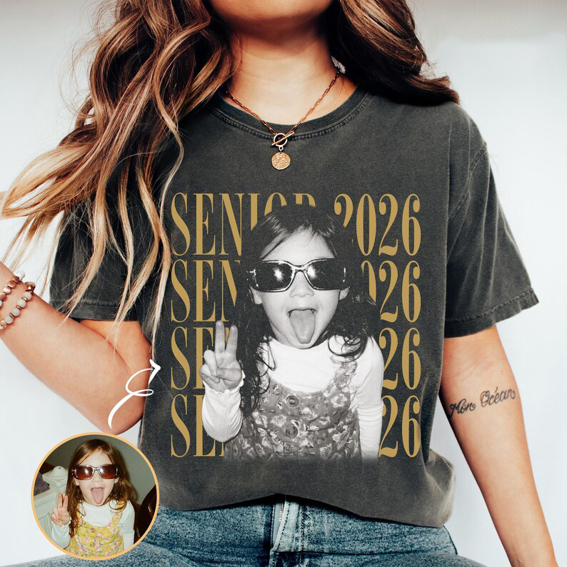 Custom Photo T-Shirt - Personalized Vintage Graphic Tee with Your Photo