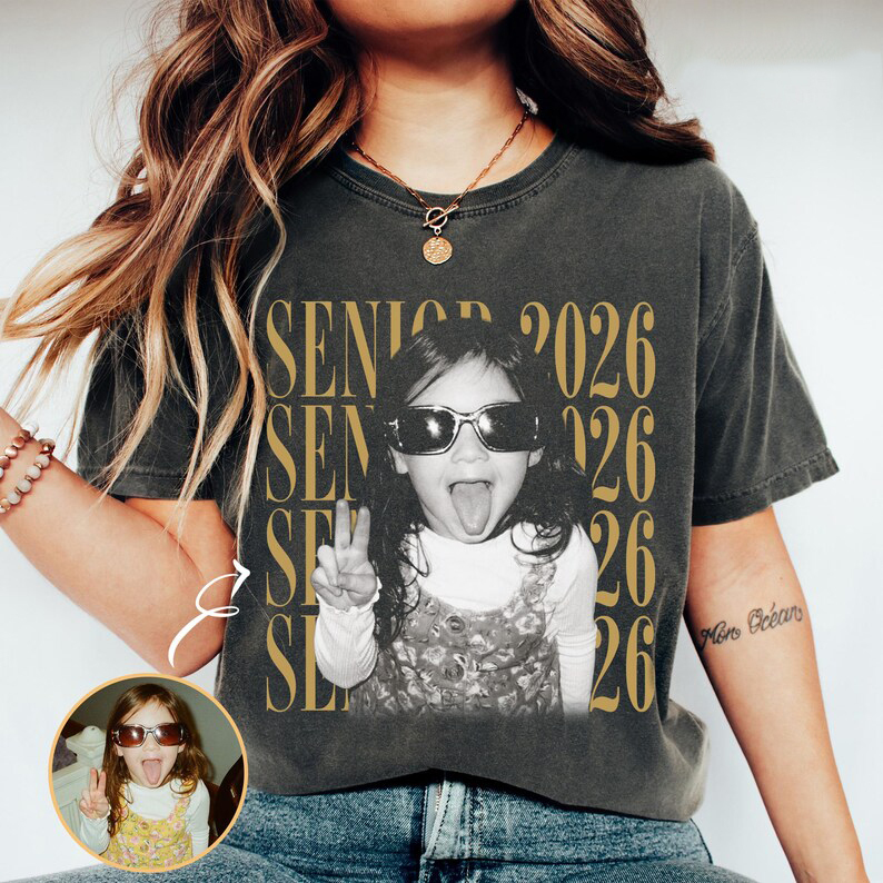 Custom Photo T-Shirt - Personalized Vintage Graphic Tee with Your Photo