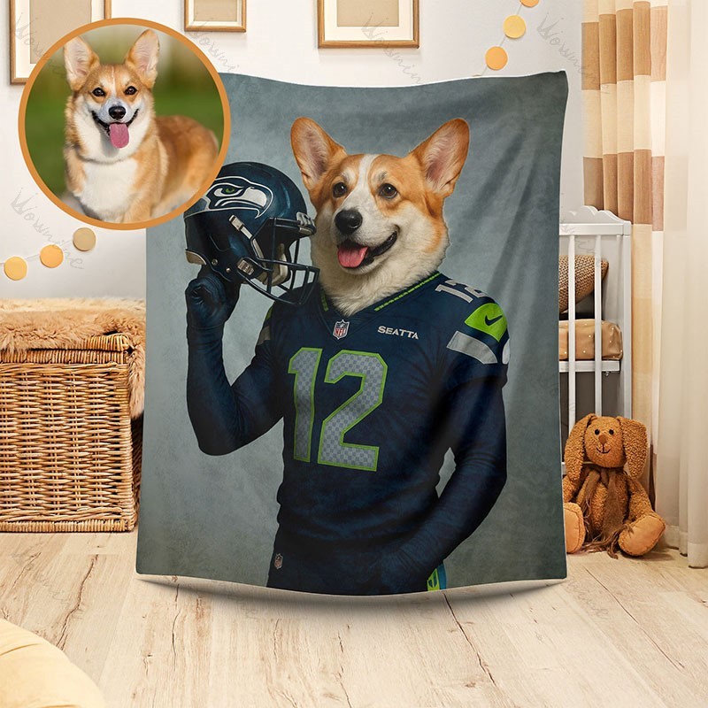 Custom American Football Pet NFL NCAA Blanket