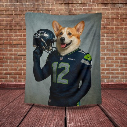 Custom American Football Pet NFL NCAA Blanket