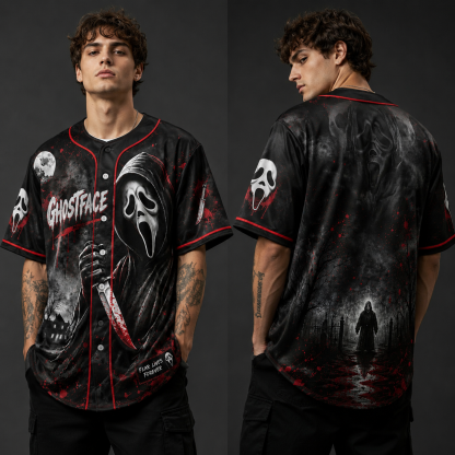 Halloween Horror Slasher Baseball Jersey
