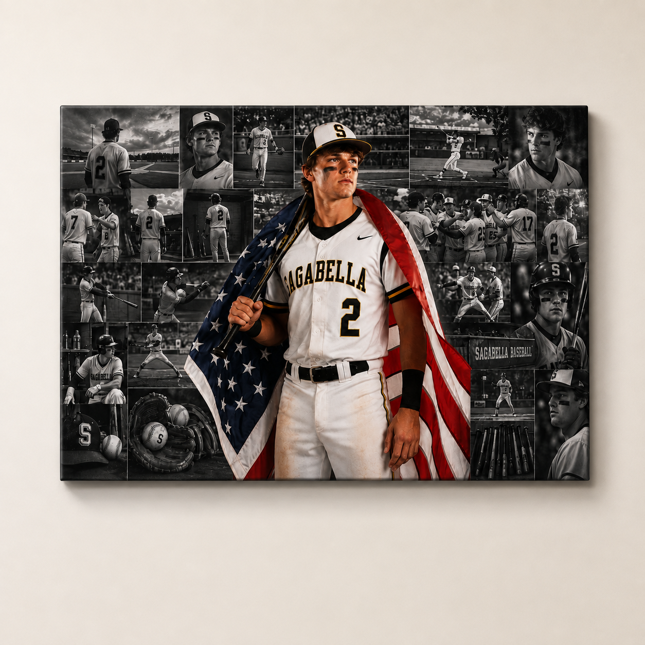 Custom Sports Photo Collage Canvas
