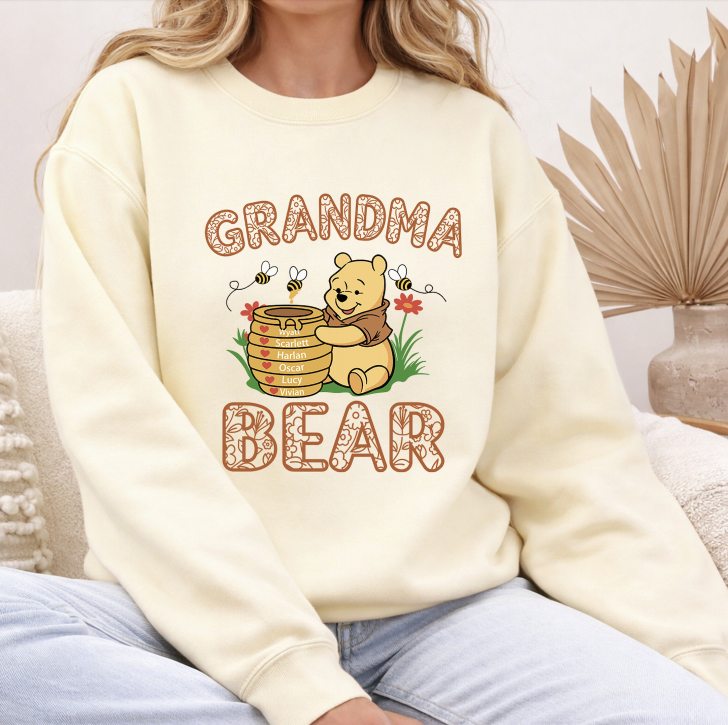 Personalized Mama Bear Sweatshirt with kids names