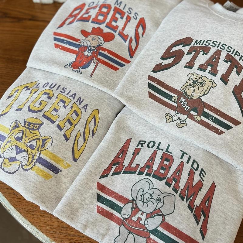 Retro College Football Mascot T-shirt Crewneck Sweatshirt
