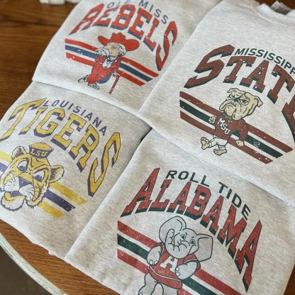 Retro College Football Mascot T-shirt Crewneck Sweatshirt