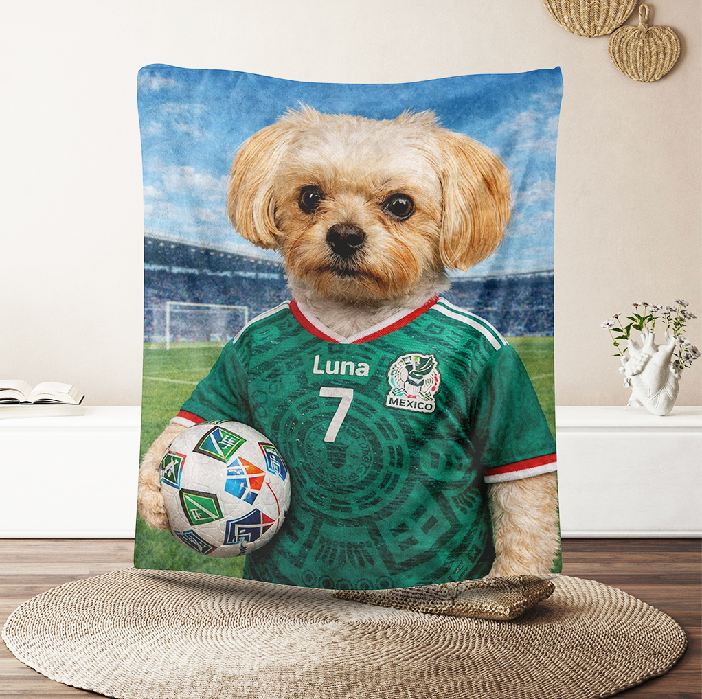 Custom Soccer Pet Blanket-Turn Your Pet Into a World Cup Champion