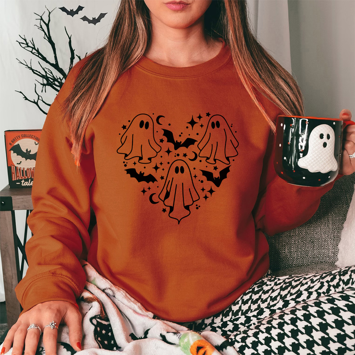 Ghost Heart Love Halloween sweatshirt