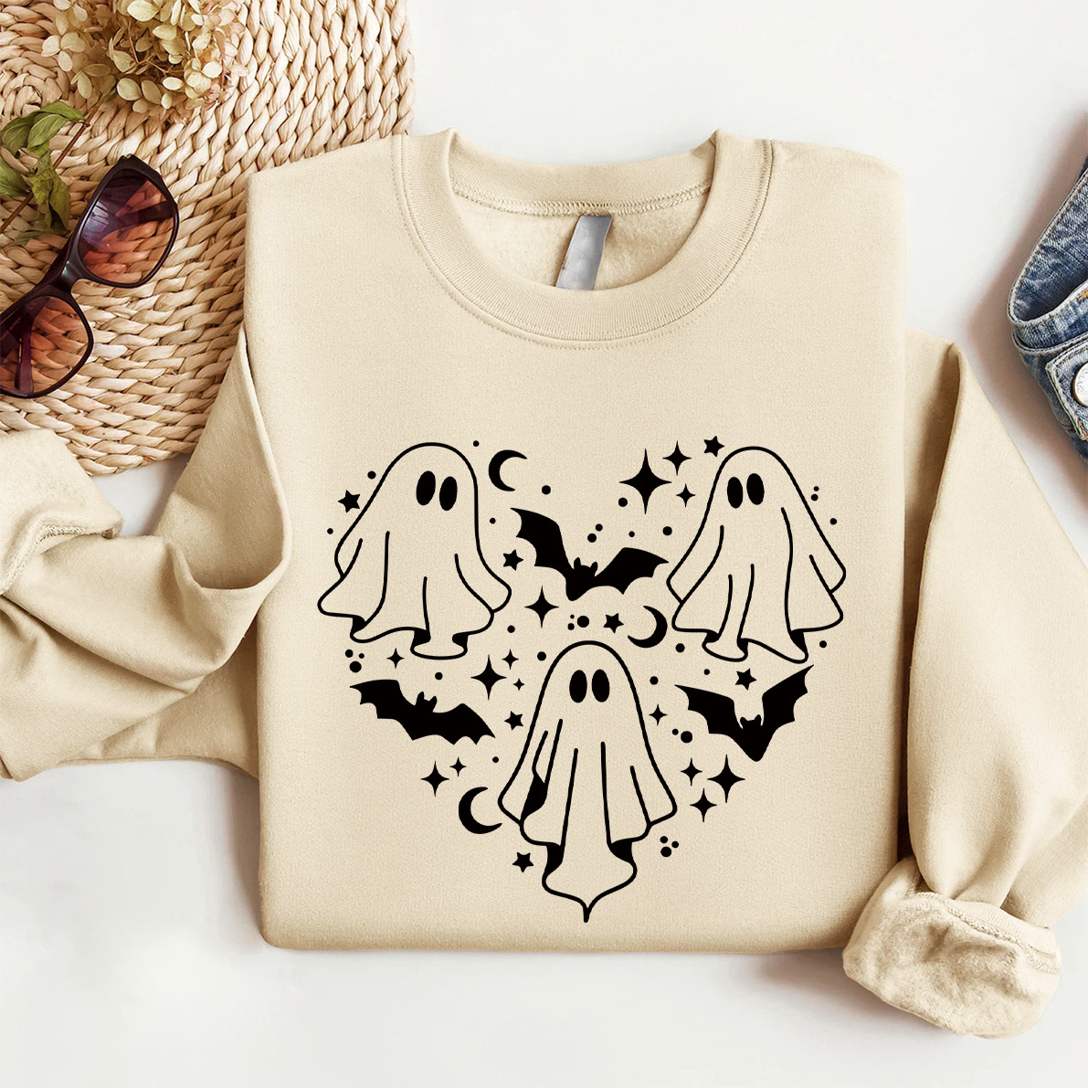 Ghost Heart Love Halloween sweatshirt