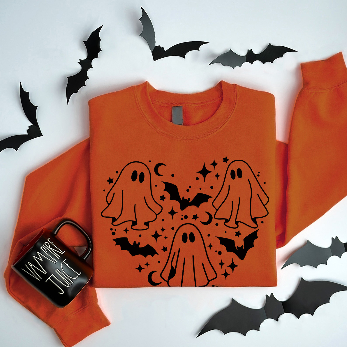 Ghost Heart Love Halloween sweatshirt