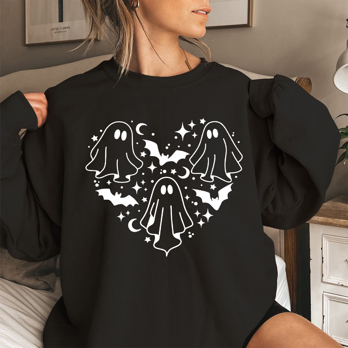 Ghost Heart Love Halloween sweatshirt
