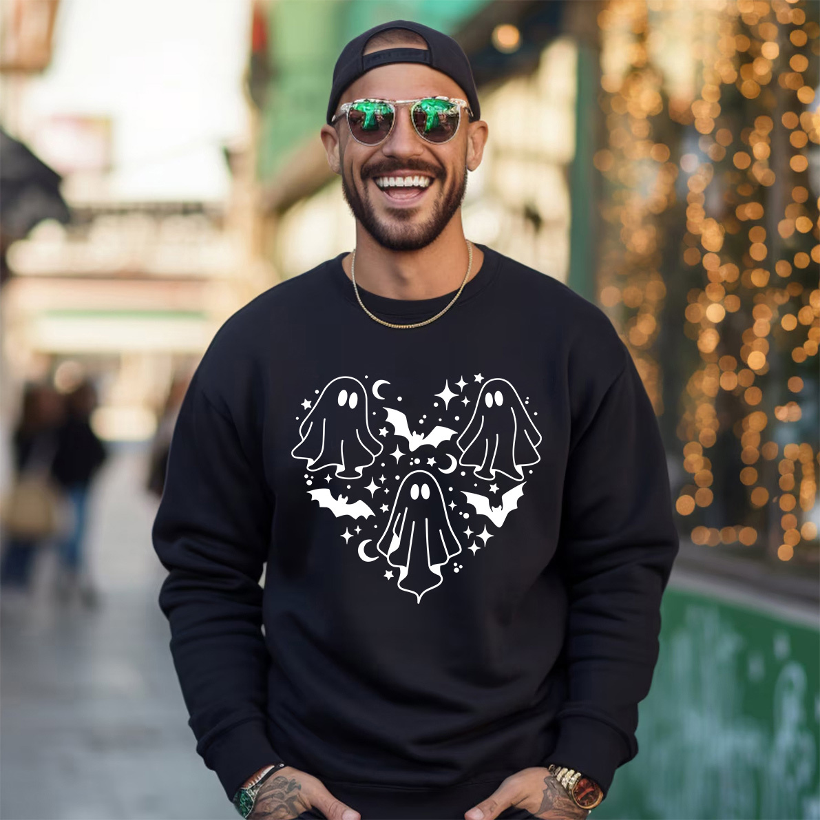 Ghost Heart Love Halloween sweatshirt