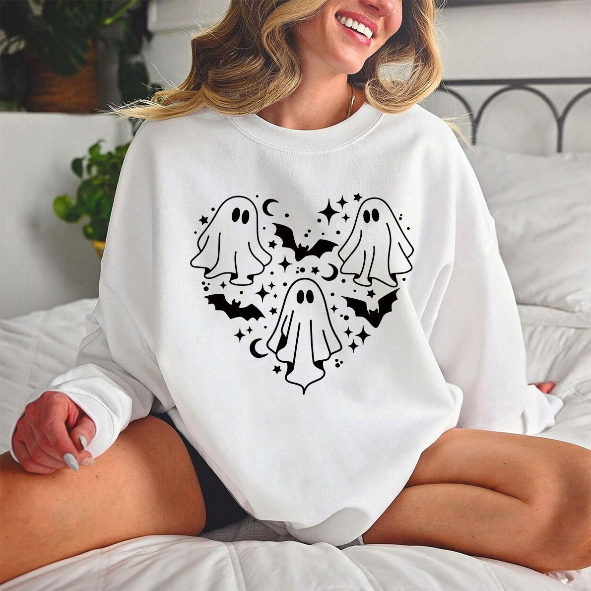 Ghost Heart Love Halloween sweatshirt
