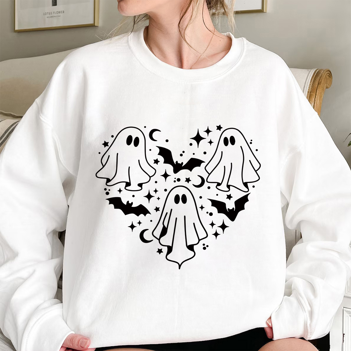 Ghost Heart Love Halloween sweatshirt