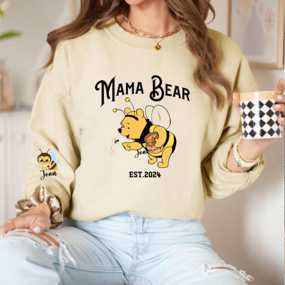 Custom Mama Bear Mommy to Bee Sweatshirt