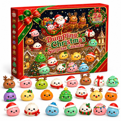 2026 Christmas Dumpling Squishy Advent Calendar - 24-Day Countdown
