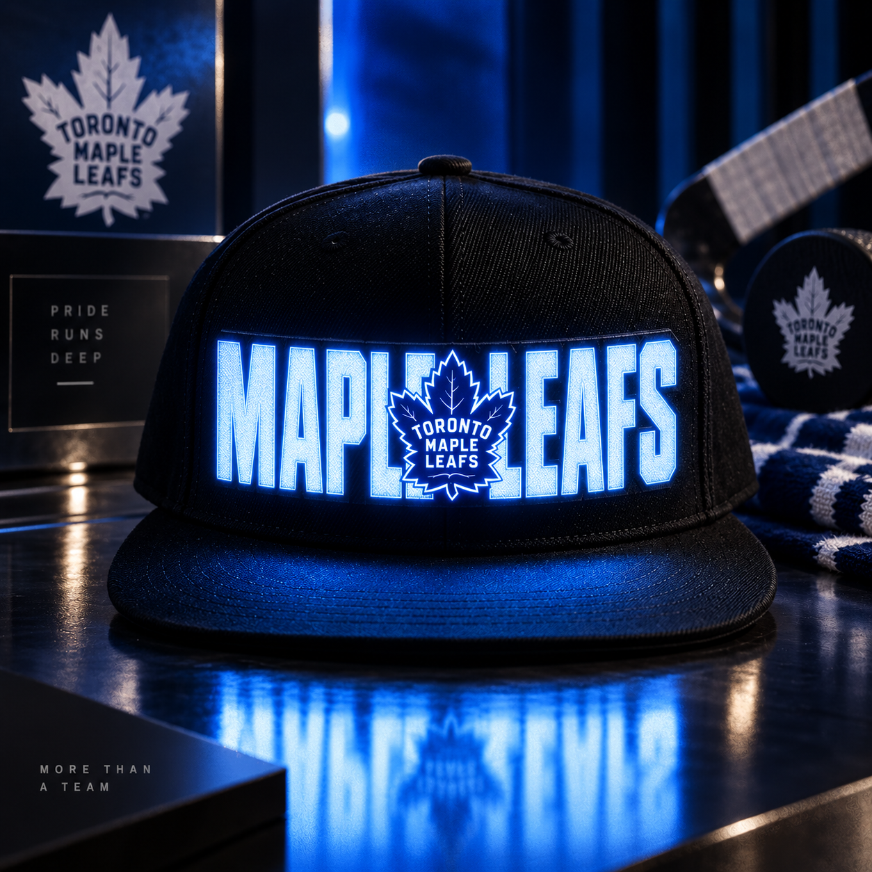 Hockey Team LED Light-Up Snapback Cap