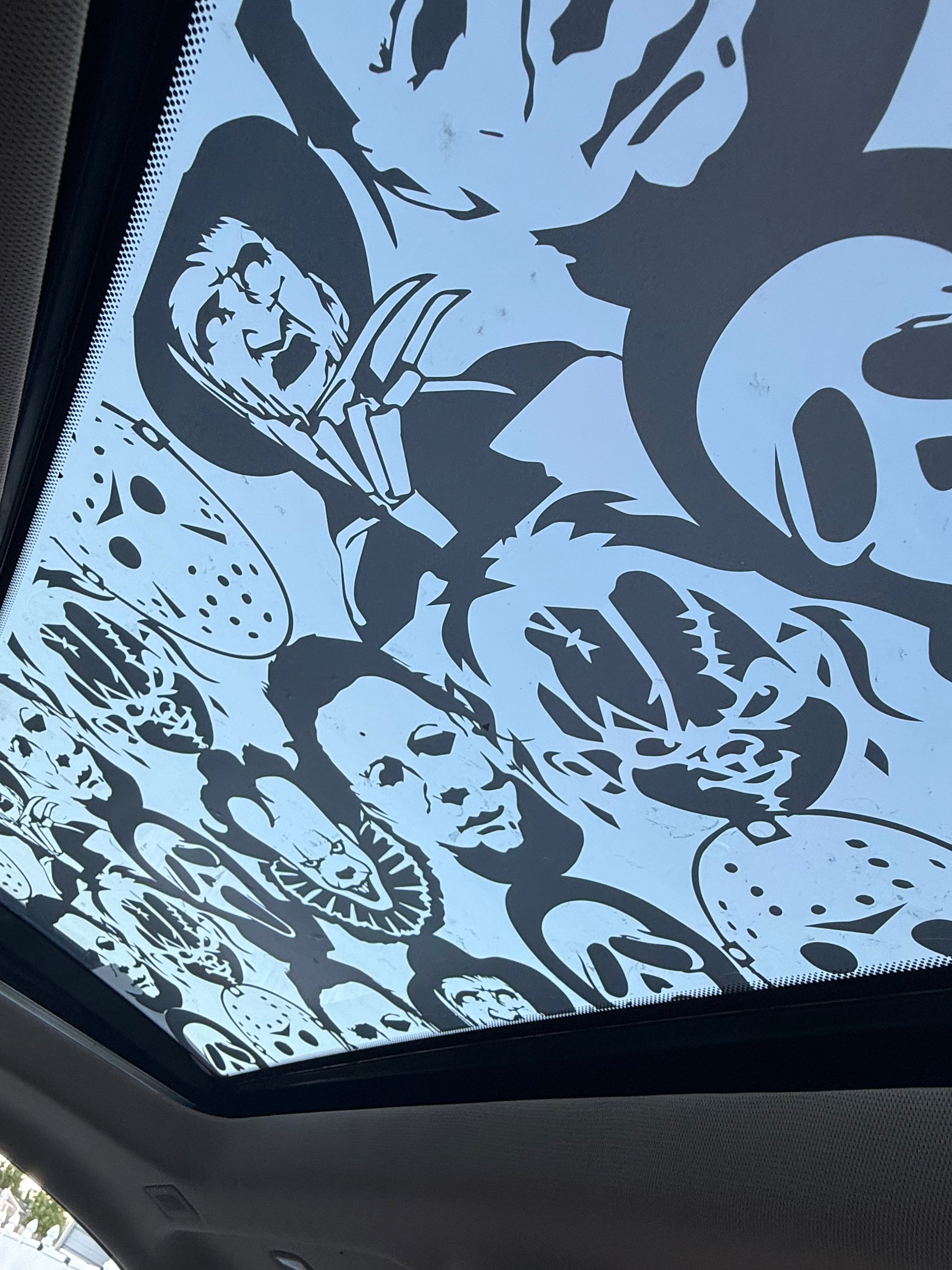 Horror Characters Sunroof Car Decal