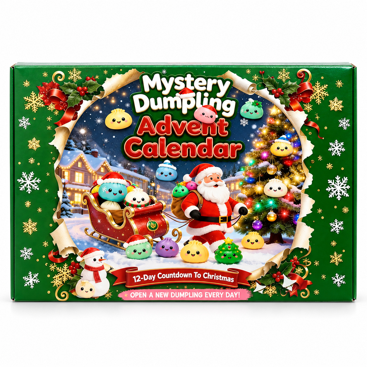 2026 Christmas Dumpling Squishy Advent Calendar - 24-Day Countdown