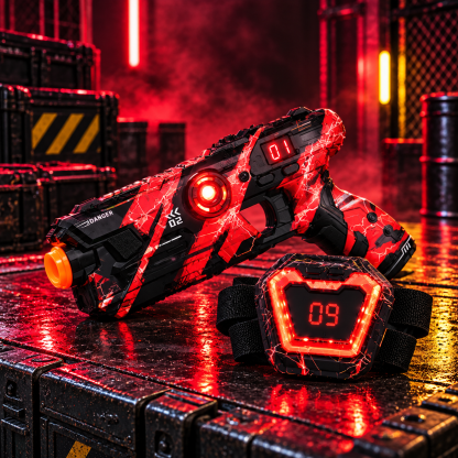 Family Infrared Laser Tag Blasters & Sensor Vests Battle Set