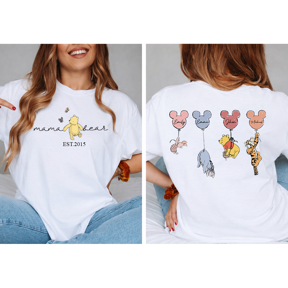 Custom Mama Bear Sweatshirt with Names Double Sided Shirt