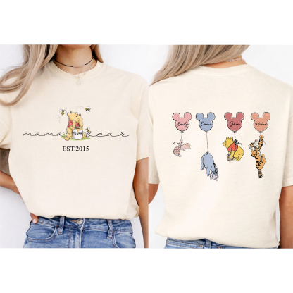 Custom Mama Bear Sweatshirt with Names Double Sided Shirt