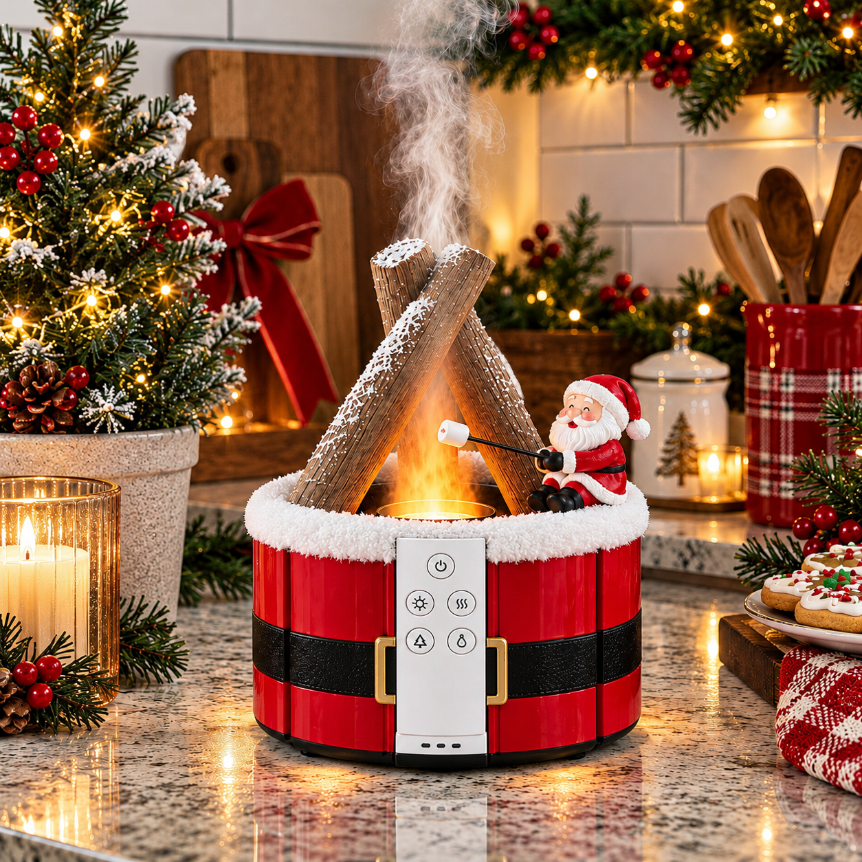 Christmas Village Diffuser - Chimney Mist Holiday Room Decor - View