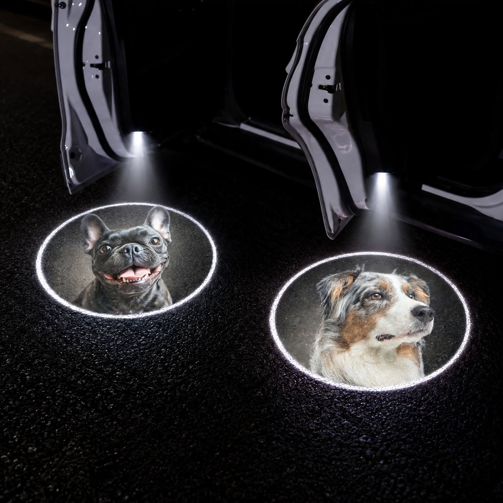 Custom Pet Photo Car Door Projector Lights – Personalized Welcome Light