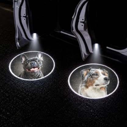 Custom Pet Photo Car Door Projector Lights – Personalized Welcome Light