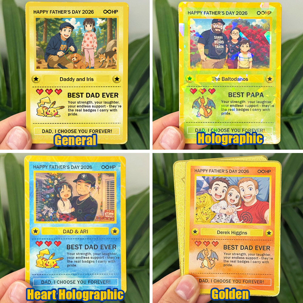 Personalized Photo Anime Card For Father's Day