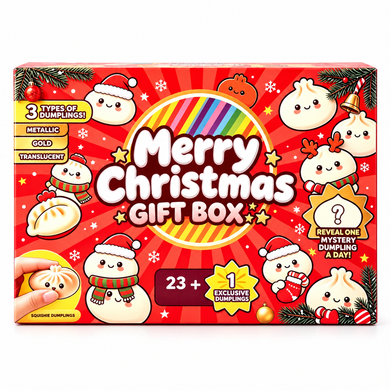 2026 Christmas Dumpling Squishy Advent Calendar - 24-Day Countdown