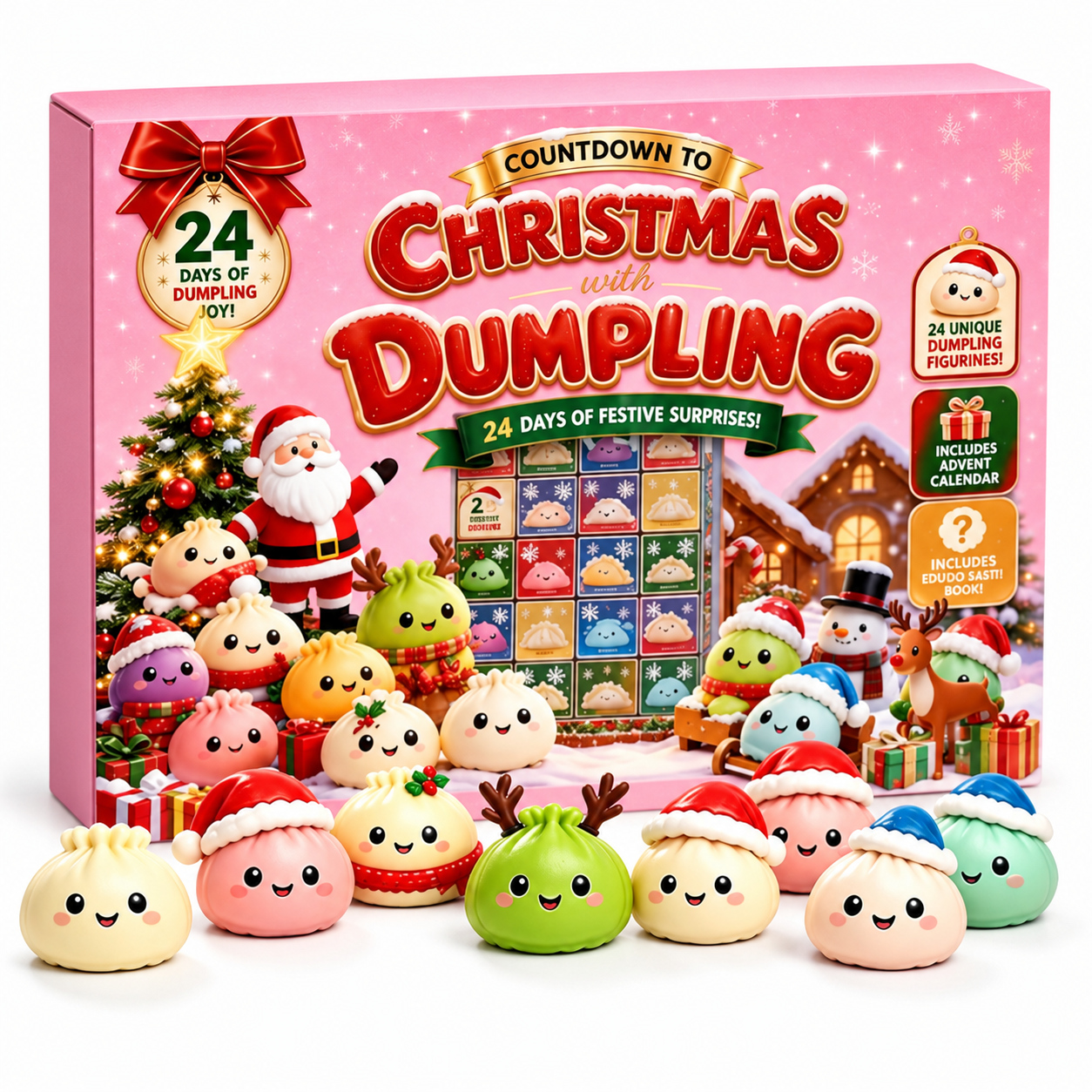 2026 Christmas Dumpling Squishy Advent Calendar - 24-Day Countdown