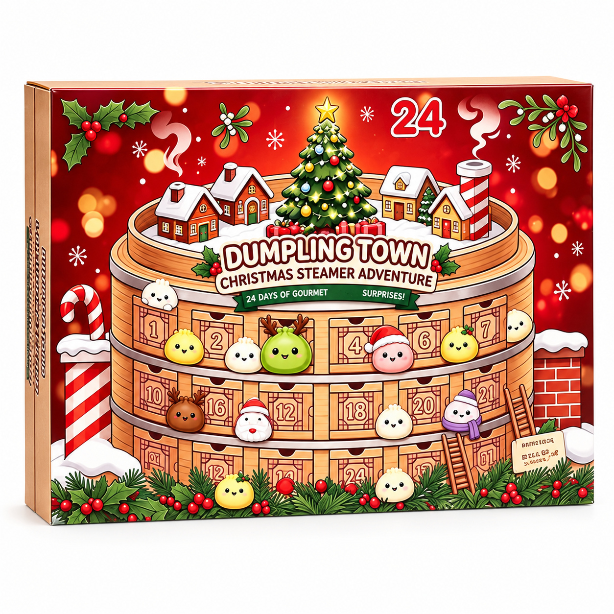 2026 Christmas Dumpling Squishy Advent Calendar - 24-Day Countdown