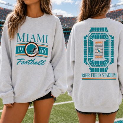 Vintage All Team Football 2 Sided Sweatshirt